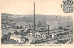 Delcampe - Rive De Gier Usine Des Etaings Cheminée Voie Ferrée Thème Train - Rive De Gier