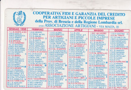 Calendarietto - Cooperativa Fidi E Gaazia Del Credito - Brescia - Anno 1996 - Petit Format : 1991-00