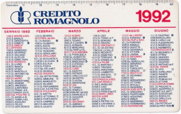 Calendarietto - Credito Romagnolo - Anno 1992 - Petit Format : 1991-00