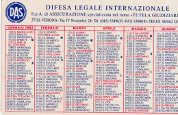 Calendarietto - DAS - Difesa Legale Internazionale - Verona - Anno 1992 - Petit Format : 1991-00