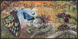 Australien 2003 Insekten Schmetterling Heuschrecke Block 50 Gestempelt (C24150) - Blokken & Velletjes