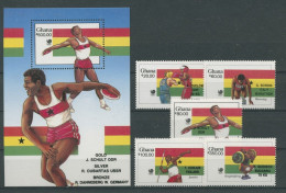 Ghana 1989 Olympiade 1231/35 Block 134 Postfrisch (G4686) - Ghana (1957-...)