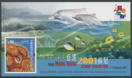 Hongkong 2000 HONGKONG'01 Fische Anemone Block 82 Postfrisch (C29329) - Blocs-feuillets
