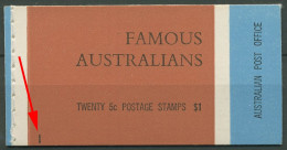 Australien 1968 Persönlichkeiten MH 42 Ed. V68/3 Markierung Postfrisch (C29455) - Markenheftchen