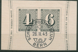 Schweiz 1943 100 J. Schweizer Briefmarken Herzstück Aus Block 417/18 Gestempelt - Oblitérés