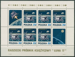 Polen 1971 Weltraumforschung Mondauto Lunochod 1 Block 47 Postfrisch (C96167) - Blocs & Feuillets