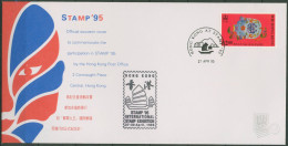 Hongkong 1995 Briefmarkenmesse HONGKONG 734 Auf Brief (X99327) - Brieven En Documenten