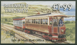 Isle Of Man 1988 Eisenbahn Straßenbahn Markenheftchen MH 17 Postfrisch (C61026) - Isle Of Man