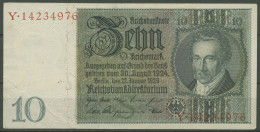 Dt. Reich 10 Reichsmark 1929, DEU-183a Serie S/Y, Leicht Gebraucht (K1491) - 10 Mark