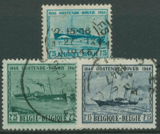 Belgien 1946 100 Jahre Fährverbindung Ostende-Dover Schiffe 755/57 Gestempelt - Usados