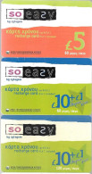 3-CARTES²°-PREPAYEE-CHYPRE-GSM-5£/10£-SOEASY- Utilisé-TBE/RARE - Cipro