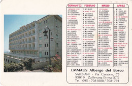 Calendarietto - Emmaus Albergo Del Bosco - Zafferana Etnea - Catania - Anno 1992 - Petit Format : 1991-00