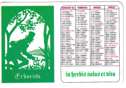 Calendarietto - Erboristeria - La Spezia - Anno 1992 - Petit Format : 1991-00