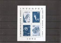 Espace ( Bf Commémoratif XXX -MNH - De Interpex De 1962 ) - Amérique Du Nord