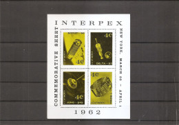 Espace ( Bf Commémoratif XXX -MNH - De Interpex De 1962 ) - América Del Norte