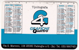 Calendarietto - G4 - Grafica Quattro - Pedenghe - Brescia - Anno 1992 - Formato Piccolo : 1991-00