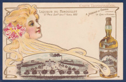 CPA Publicité Alcool Publicitaire Réclame Art Nouveau Femme Woman Voir Dos Transparente Système Le Crau D'Hyères - Werbepostkarten