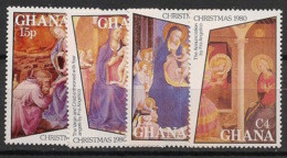 GHANA - 1980 - N°YT. 692 à 695 - Noel / Fra Angelico - Neuf Luxe ** / MNH / Postfrisch - Ghana (1957-...)