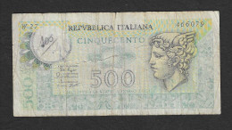 Italia - Banconota Circolata Da 500 Lire "Mercurio" SOSTITUTIVA P-94a.2 - 1979 #19 - 500 Liras