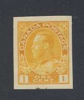 Canada WW1 IMPERF Stamp #136-1c Imperforate MH VF Guide Value = $50.00 - Unused Stamps