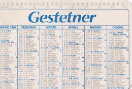 Calendarietto - Gestetner - Agenzia Giustal E C. - Udine - Anno 1996 - Petit Format : 1991-00