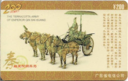 China - China Telecom (Magnetic) - P0125 - Horse-Drawn Vehicle 1/2, Exp.31.12.2003, 200¥, Used - Chine