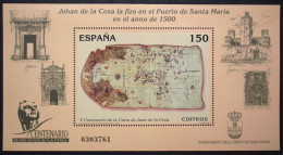 España Spain 2000 Carta De Juan De La Cosa Mi BL85  Yv BF84  Edi 3722  Nuevo New MNH ** - Neufs