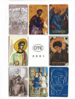 Greece - OTE - Folder (full Set) Of 26 Cards (Literary People, Philosophers, Evangelists) 09.2001, Used With Folder - Grecia