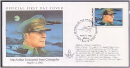 General Douglas Macarthur, Mason At Sight, Manila Lodge No 1, Life Member Of Nile Shrine Temple Freemasonry Masonic FDC - Francmasonería