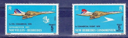 Nouvelles Hébrides, New Hebrids YT 424/425 Concorde N** MNH - Unused Stamps