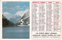 Calendarietto - La Voce Dell'jonio - Acireale - Anno 1992 - Petit Format : 1991-00