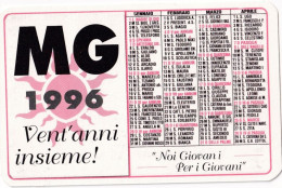 Calendarietto - MG - Radio Giovani 96-600 Mhz - Anno 1996 - Petit Format : 1991-00