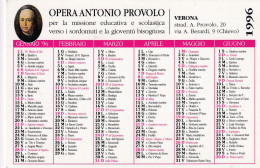 Calendarietto - Opera Antonio Provolo - Chievo - Verona - Anno 1996 - Petit Format : 1991-00