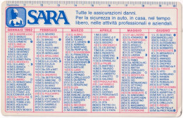 Calendarietto - SARA Assicurazioni - Anno 1992 - Petit Format : 1991-00