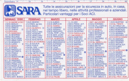 Calendarietto - SARA Assicurazioni - Anno 1996 - Petit Format : 1991-00