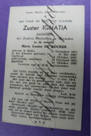 Zuster Ignatia Maria DE ROCKER Eeklo 1874- Zusters Maricollen Mechelen 1898 Geprofest - Otros & Sin Clasificación