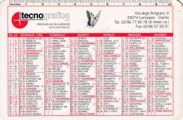 Calendarietto - Tecno Grafica - Lomazzo - Como - Anno 1996 - Petit Format : 1991-00