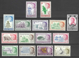 CAYMAN Is....QUEEN ELIZABETH II..(1952-22.)...." 1962.."......SET OF 15.......MH.... - Cayman (Isole)