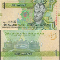 Turkmenistan 1 Manat. 2009 Paper Unc. Banknote Cat# P.22a - Turkmenistan