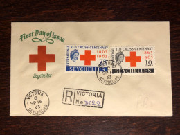 SEYCHELLES  FDC COVER 1963 YEAR RED CROSS HEALTH MEDICINE STAMPS - Seychellen (...-1976)