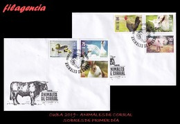 AMERICA. CUBA SPD-FDC. 2019 FAUNA. ANIMALES DE CORRAL - FDC