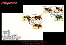 AMERICA. CUBA SPD-FDC. 2017 FAUNA. INSECTOS. ABEJAS - FDC