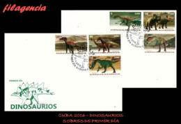 AMERICA. CUBA SPD-FDC. 2016 DINOSAURIOS. FAUNA PREHISTÓRICA - FDC