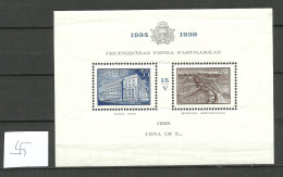 Lettland Latvia 1939 Michel Block 2 Y (wm Normal) MNH - Lettland