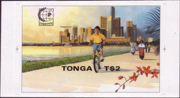 Tonga 1995 S/S - Uncut Imperf Plate Proof - Shows Motorscooters - 15 Exist - Motorfietsen