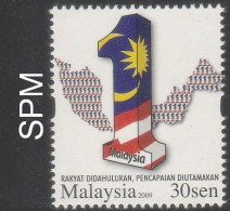 Malaysia 2009 Unity 30 Sen (logo And Map) Variety WMK SWU - Malaysia (1964-...)