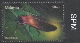 Malaysia 2010 Firefly 50 Sen (diapharus) Variety WMK SWD MNH - Malaysia (1964-...)