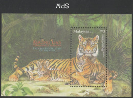 Malaysia 2013 Endangered Big Cats M/S Variety WMK INV MNH - Malaysia (1964-...)