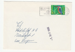 KINGFISHER 1967 Cover SWITZERLAND Stamps PRO INFIRMIS Slogan Health Medicine Bird Birds - Sperlingsvögel & Singvögel