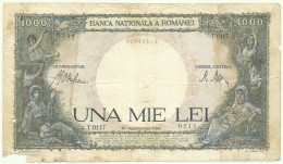 ROMANIA - 1000 Lei - 10.9.1941 - Pick: 52 - ( 182 X 104 ) Mm - Série T.0117 - 1.000 - Roemenië